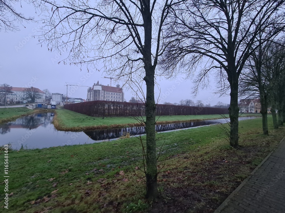 Sicht auf den Schlossteich in Güstrow, Mecklenburg - Vorpommern Sicht auf den Schlossteich in Güstrow, Mecklenburg - Vorpommern