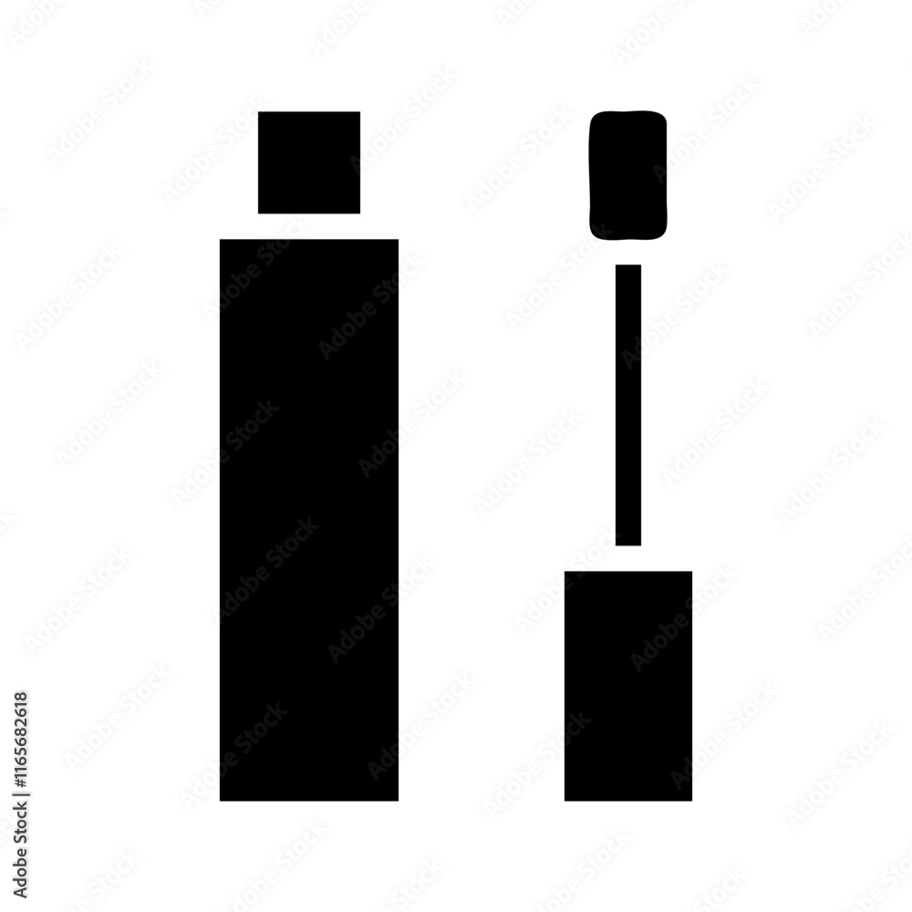 Mascara icon. Concept of beauty, makeup, and cosmetics. Mascara icon. Concept of beauty, makeup, and cosmetics.