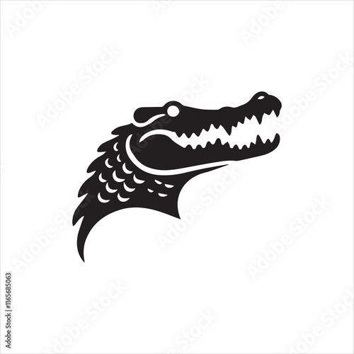 crocodile head silhouette