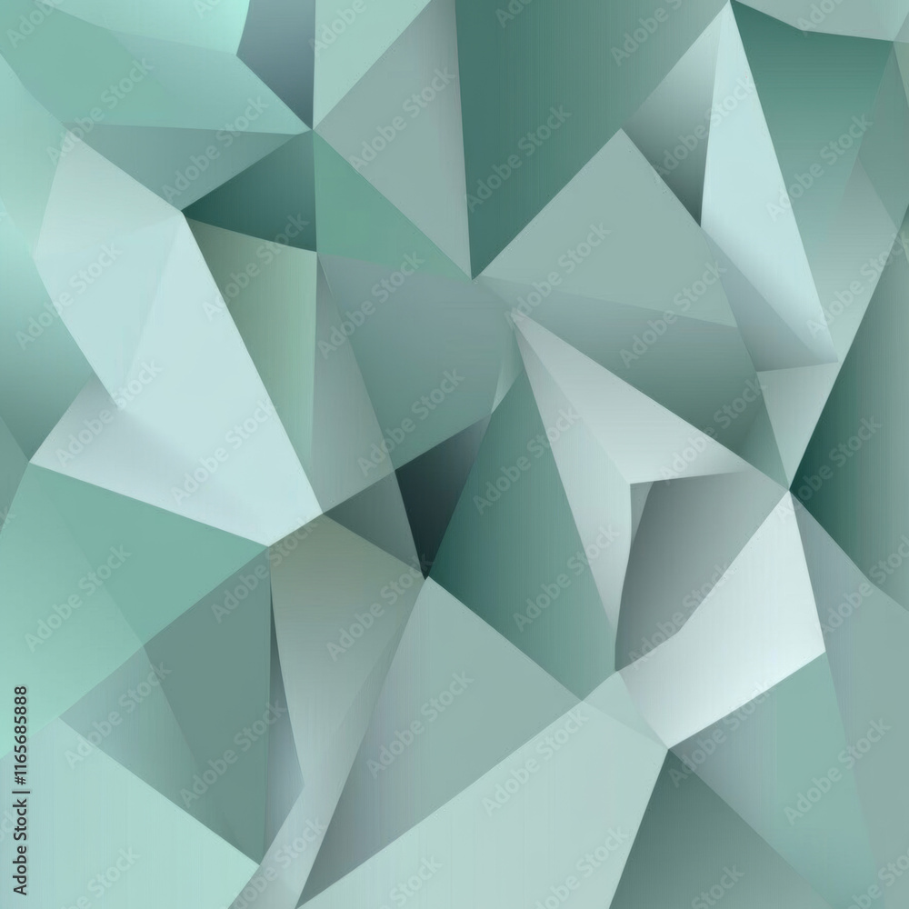 Pale jade green and foggy gray abstract pattern background. Geometric shape. Line stripe angle facet triangle fold. Color gradient. Noise grain. Business, tech. Design. Minimal. Pale jade green and foggy gray abstract pattern background. Geometric shape. Line stripe angle facet triangle fold. Color gradient. Noise grain. Business, tech. Design. Minimal.