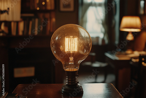 lamp on the desk photo