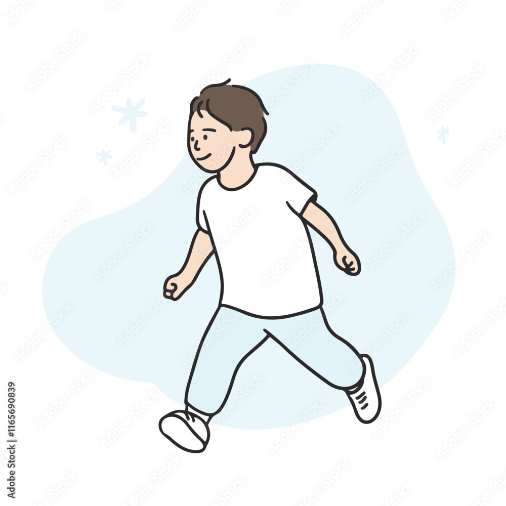a running child a running child