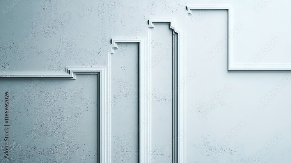 Abstract White Architectural Wall Panel Design Abstract White Architectural Wall Panel Design