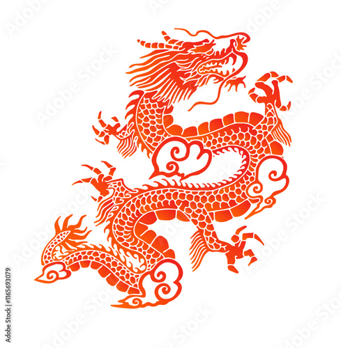 Dragon silhouette  vector silhouette of chinese dragon  golden dragon  red dragon  dragon icon