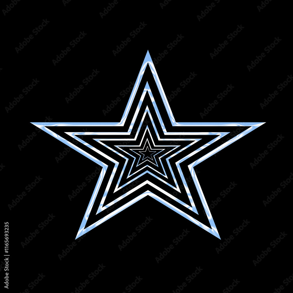 Design Star, circle, eye, sun, Y2K with ice crystal effect Design Star, circle, eye, sun, Y2K with ice crystal effect