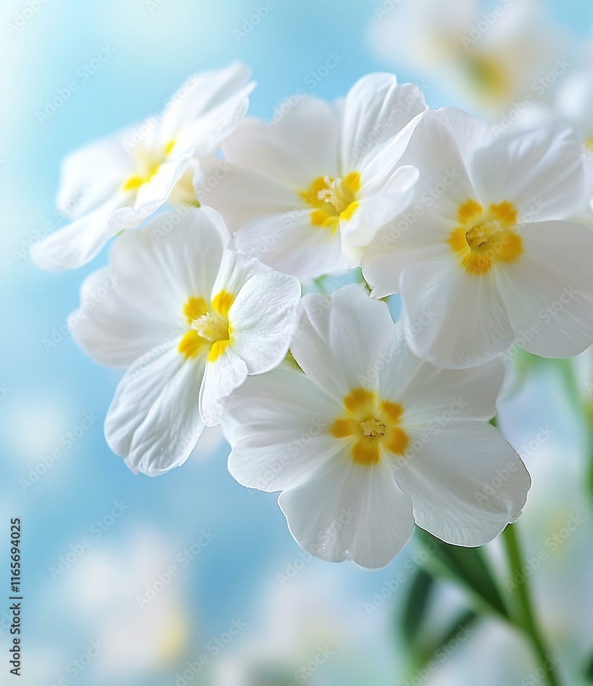 Spring forest white flowers primroses on a beautiful blue background. Macro. Blurred gentle sky-blue background. Floral background desktop wallpaper a postcard. Spring forest white flowers primroses on a beautiful blue background. Macro. Blurred gentle sky-blue background. Floral background desktop wallpaper a postcard.