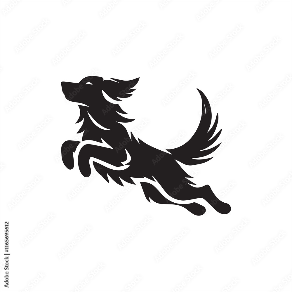 Fototapeta premium silhouette of a dog