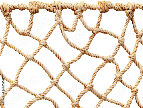 Isolated Woven Rope Net, Detailed Texture