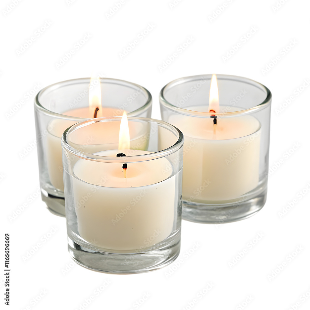 candle in glass on transparent background candle in glass on transparent background