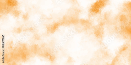 Old paper texture with stains and scratches, Aquarelle paint paper textured canvas element for text yellow orange design, abstract watercolor painting textured on white paper background.