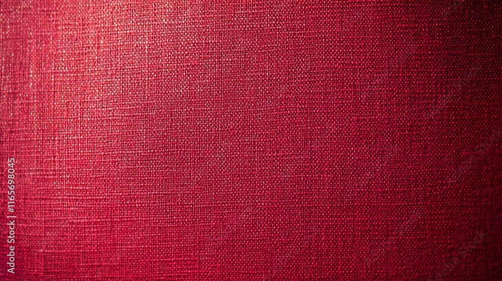 Fototapeta premium Deep Red Textured Fabric Close Up View