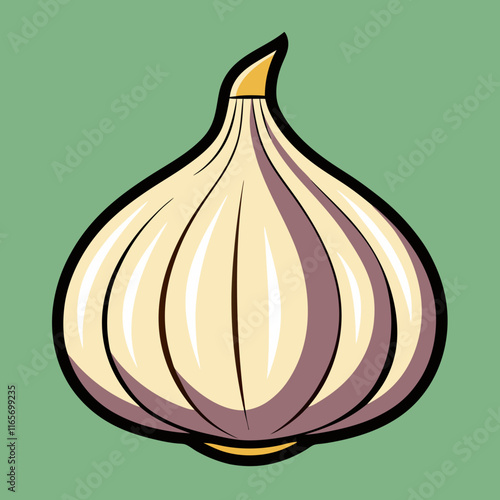 garlic isolated vector design