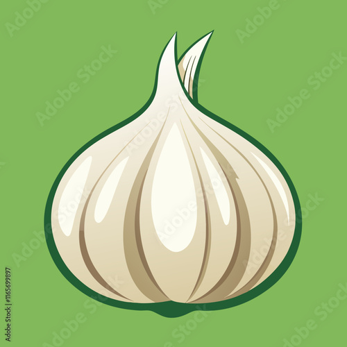 garlic isolated vector design