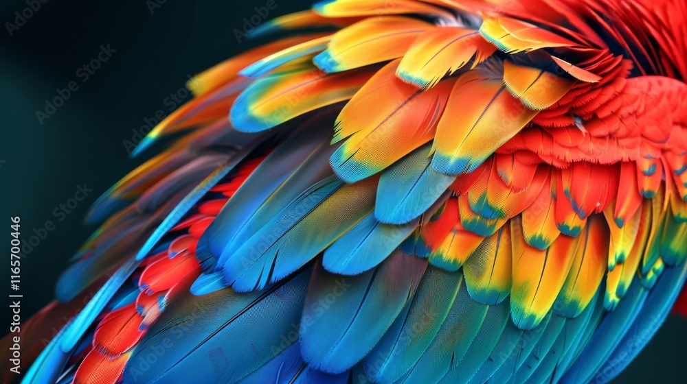 Fototapeta premium A vibrant and exotic bird showcasing its colorful plumage
