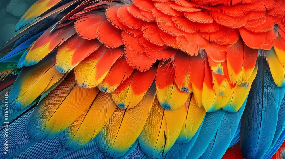 Obraz premium A Colorful Scarlet Macaw in a Lush Green Setting