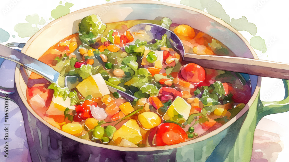 野菜のたくさん入ったクラムチャウダー 野菜のたくさん入ったクラムチャウダー