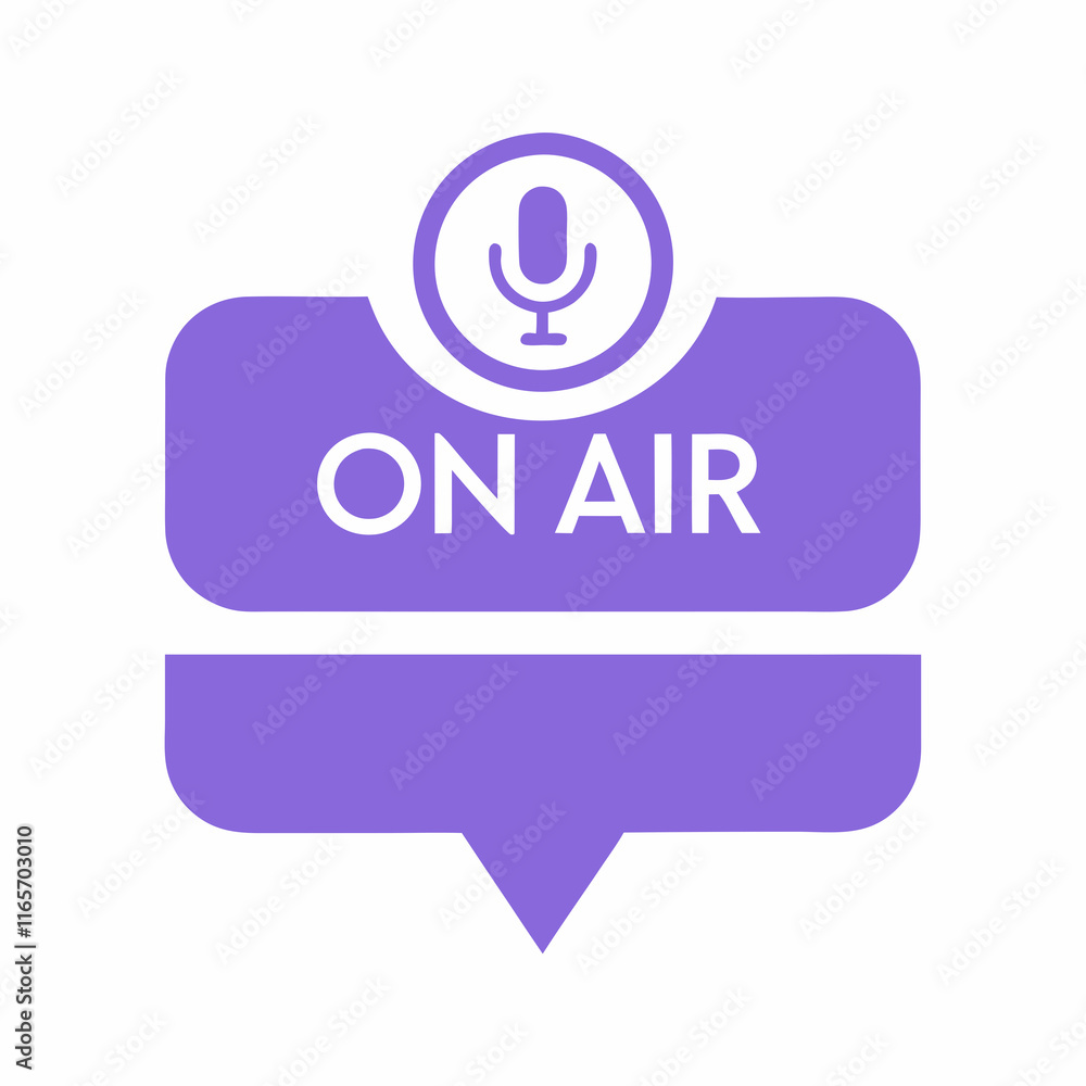 Obraz premium On Air Broadcasting Icon Vector Design.
