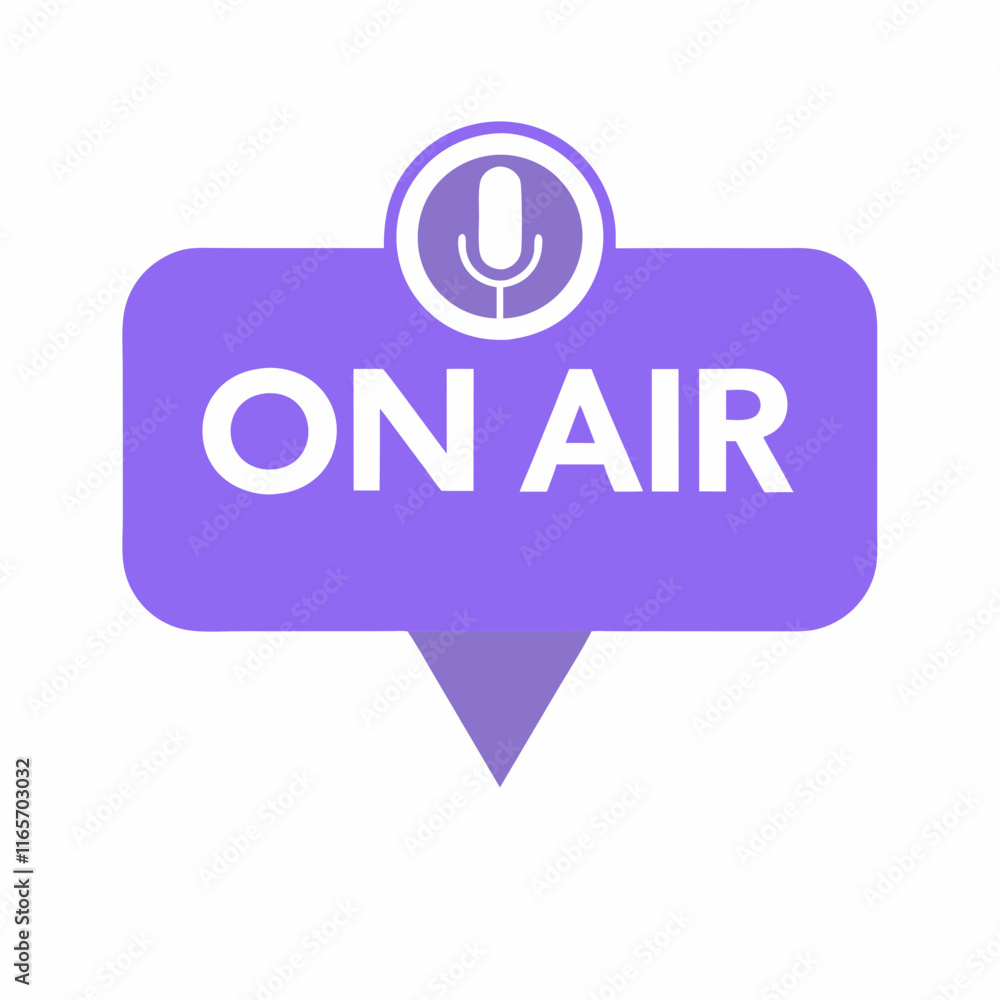 On Air Broadcasting Icon Vector Design. On Air Broadcasting Icon Vector Design.