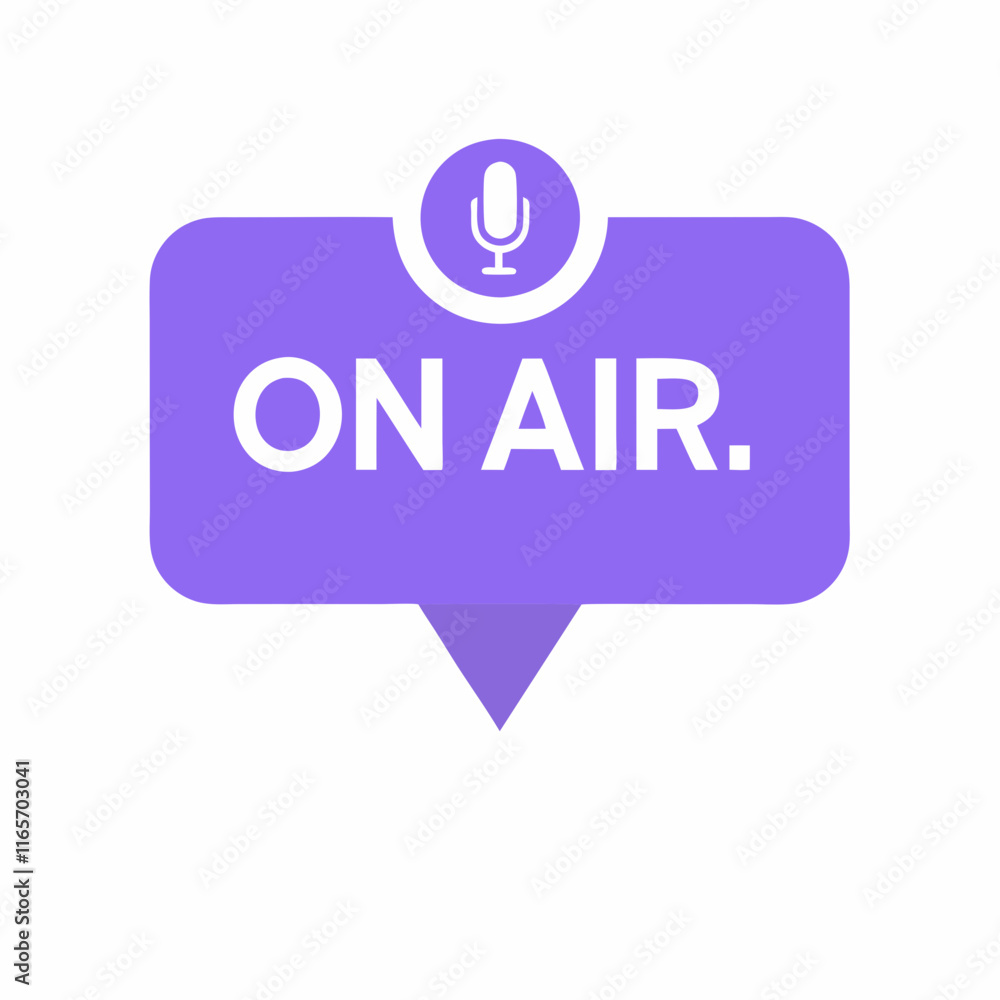 On Air Broadcasting Icon Vector Design. On Air Broadcasting Icon Vector Design.