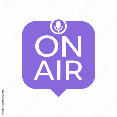 On Air Broadcasting Icon Vector Design.