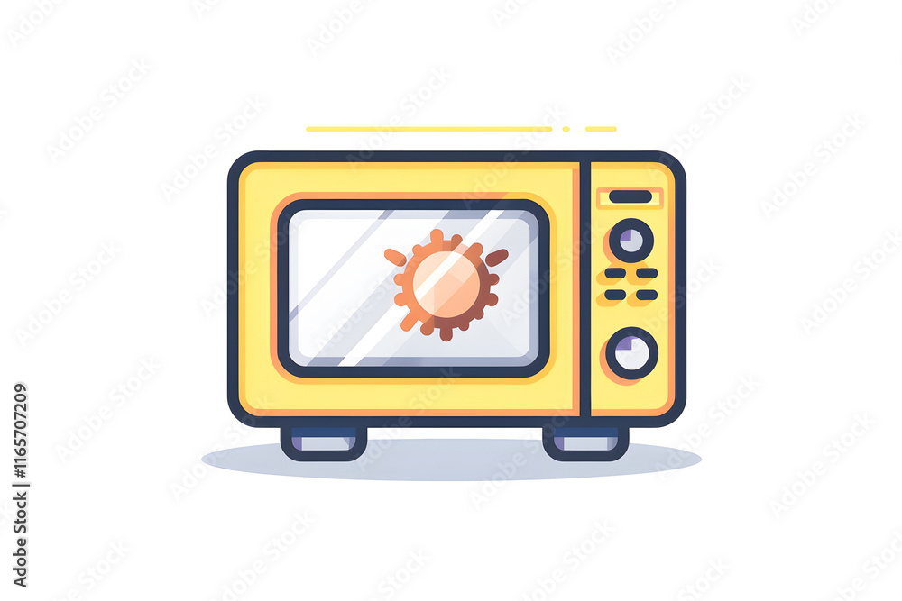Microwave With Food Inside and Sunny Design Microwave With Food Inside and Sunny Design