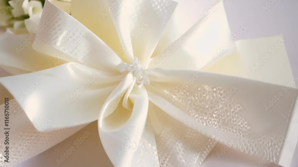 Elegant video of a lace ribbon with the text Elegant video of a lace ribbon with the text