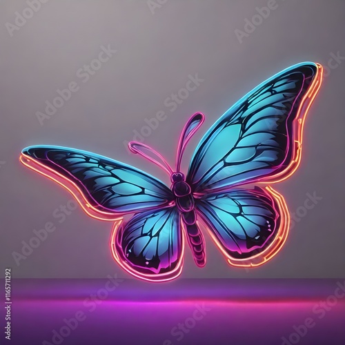 Butterfly on black background