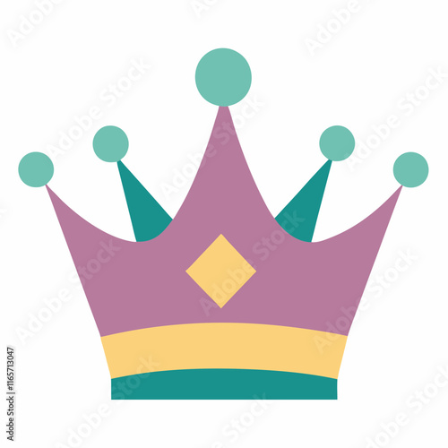 Royal crown vector art illustration