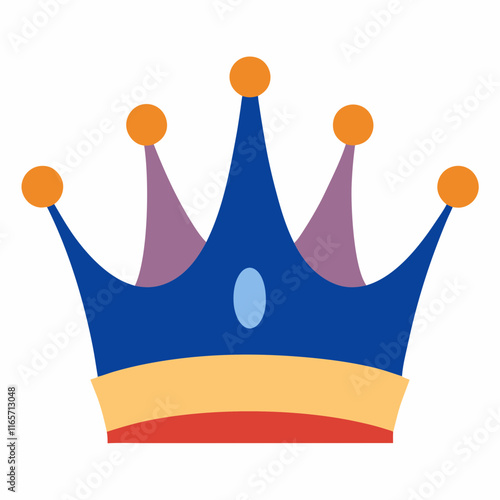 Royal crown vector art illustration