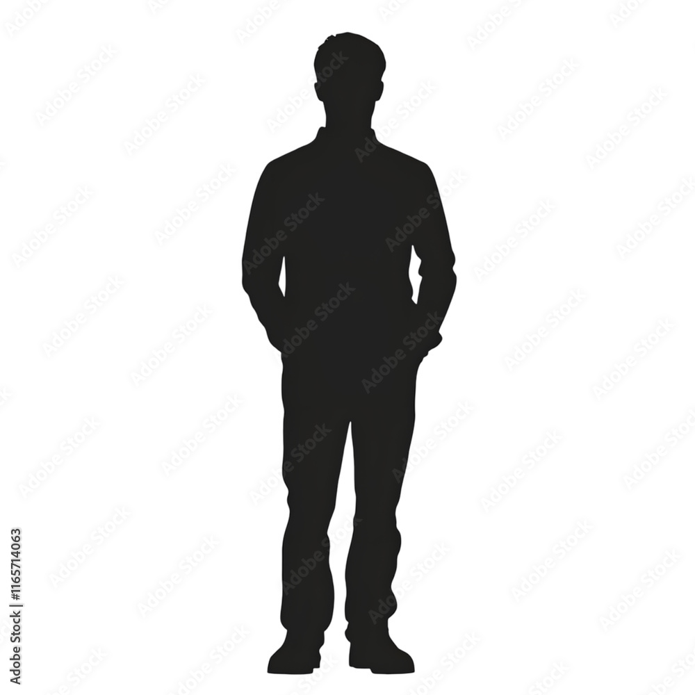 Man standing silhouette isolated on transparent background Man standing silhouette png Man standing silhouette isolated on transparent background Man standing silhouette png