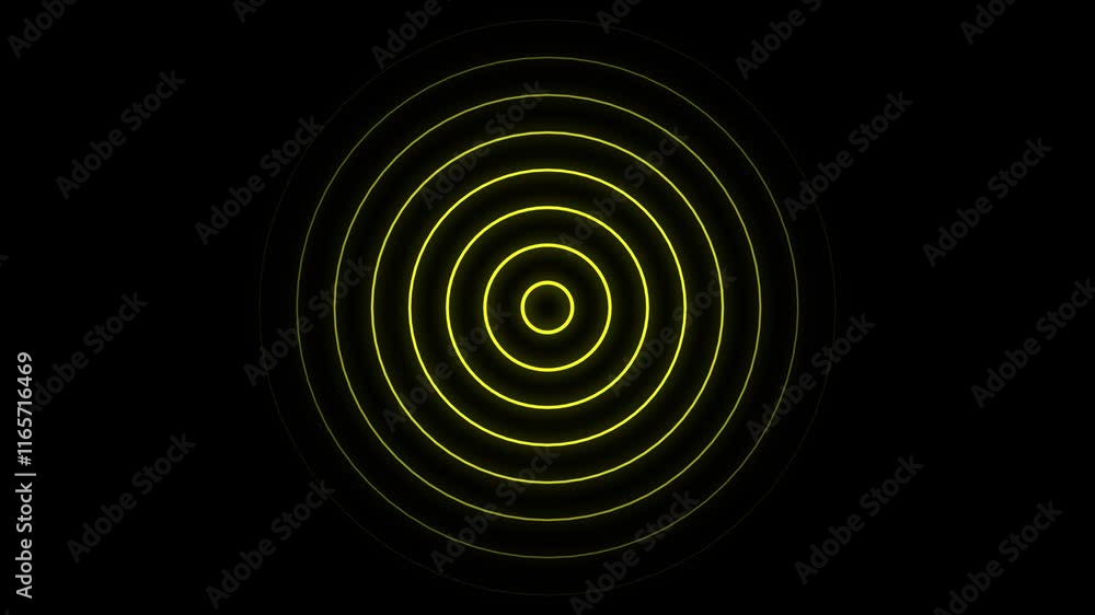 Radio waves animation on black background.radar screen animation.Searching process in futuristic interface.Radar signal concept. Radio waves animation on black background.radar screen animation.Searching process in futuristic interface.Radar signal concept.