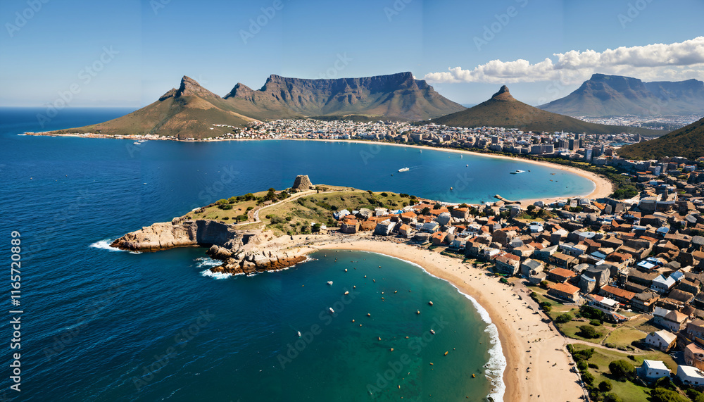 Fototapeta premium Vue panoramique d'une côte pittoresque