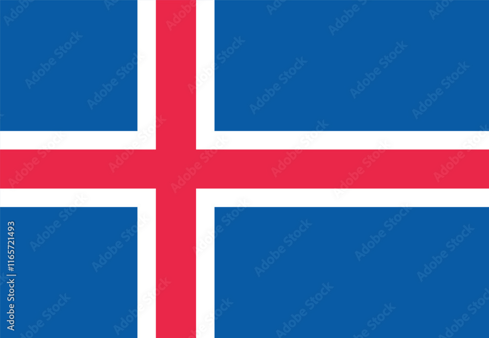 Fototapeta premium vector Iceland National Flag icon. Flag design of Iceland.