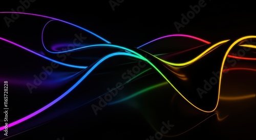 overlay rainbow neon wave effect