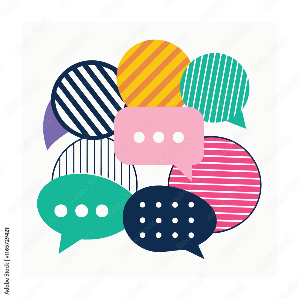 Bubbles Speech Vector Illustration