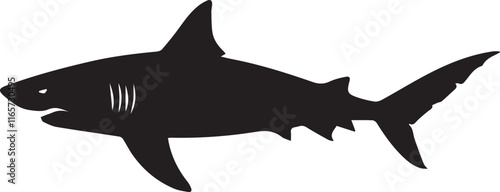 black and white shark logo type silhouette design