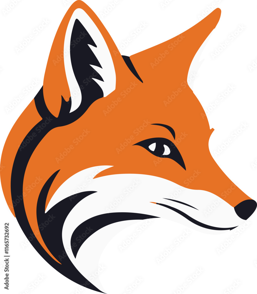 Obraz premium A logo type fox head design