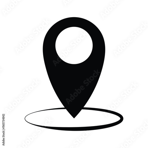 Map location pointer icon, Navigation sign, destination