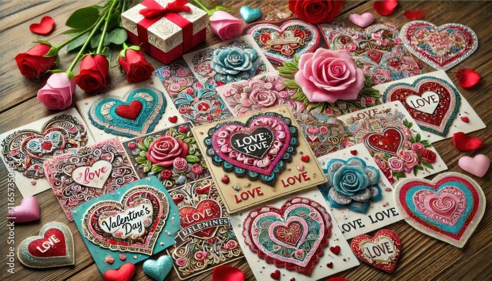 Fototapeta premium Valentine's Day gift cards