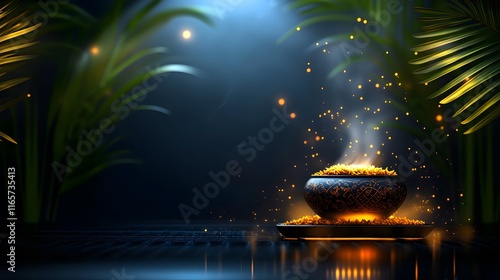  Thaipongal 2025 with vibrant decorations, Tamil culture  Vibrant Thaipongal Designs poster