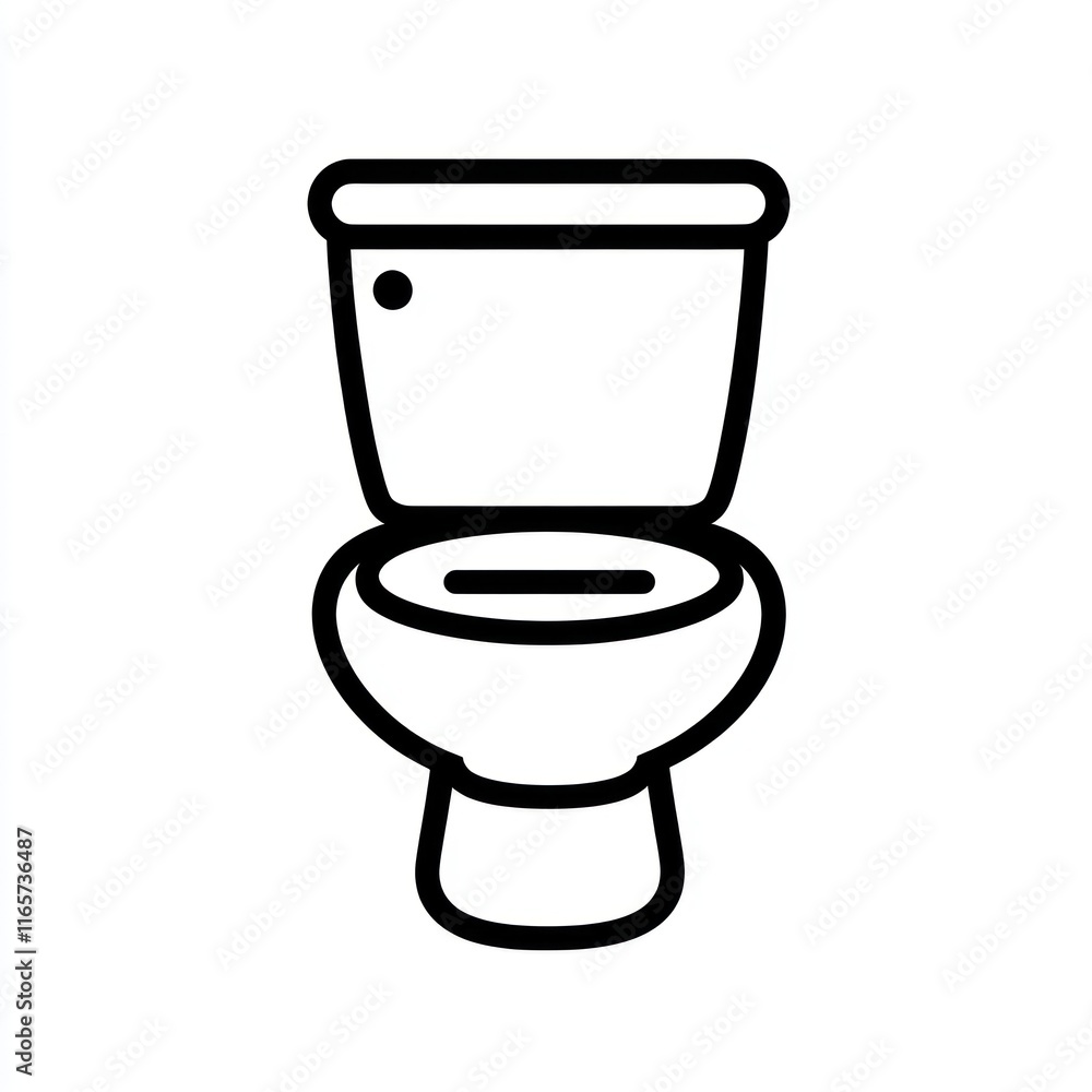 A Simple Line Drawing Of A Toilet Bowl A Simple Line Drawing Of A Toilet Bowl