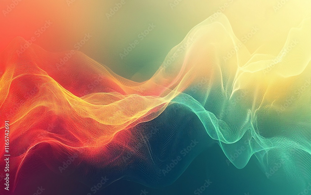 Fototapeta premium Abstract colorful wave background.