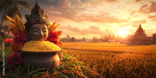  Thaipongal 2025 with vibrant decorations, Tamil culture  Vibrant Thaipongal Designs poster