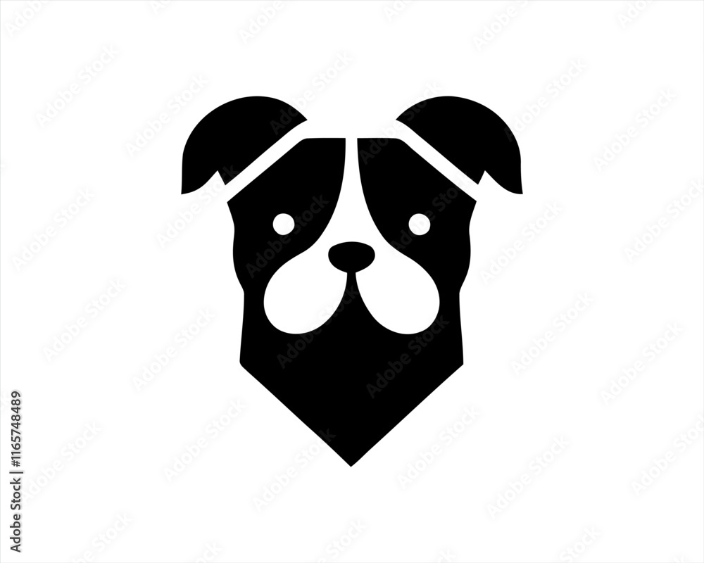 Dog Logo design template. Dog head icon. Vector illustration. Simple silhouette. Flat style. Cartoon dog face logo. Animal logotype concept. Dog Logo design template. Dog head icon. Vector illustration. Simple silhouette. Flat style. Cartoon dog face logo. Animal logotype concept.