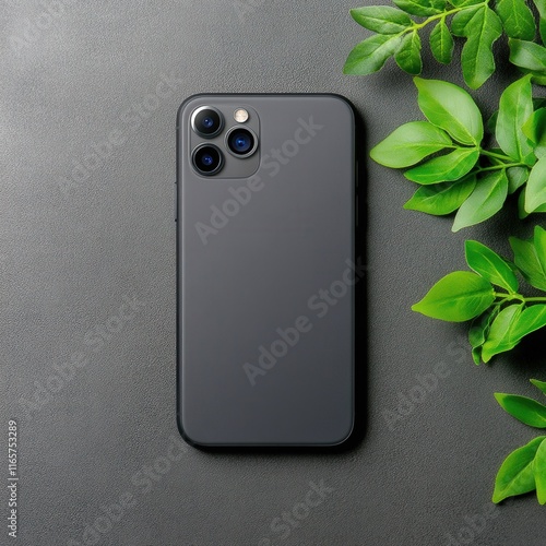 [phone cases with multilens camera cutouts] Minimalist Smartphone Case with Multi-Camera Lens Design in Natural Setting photo