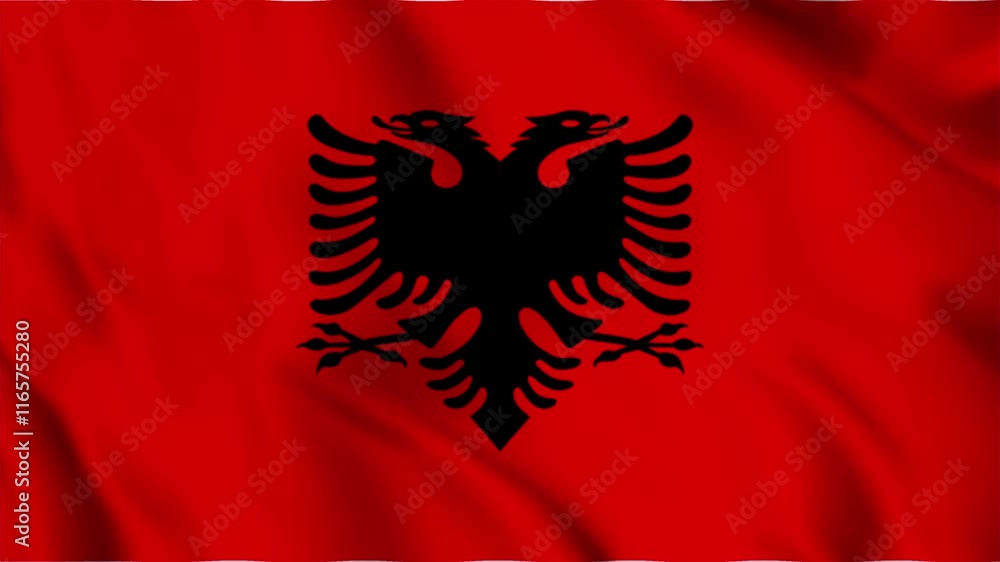 Albania waving flag animation Albania waving flag animation