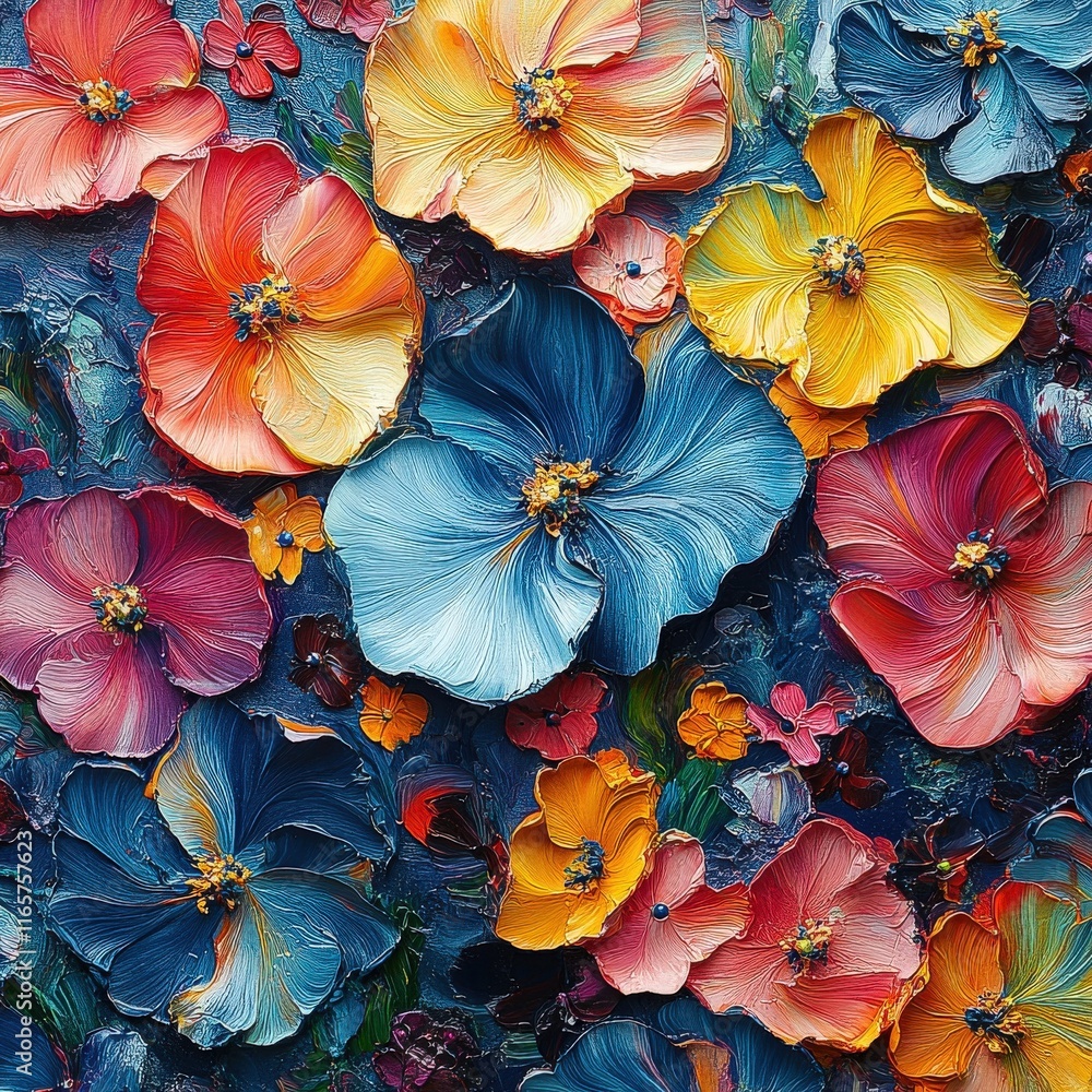 custom made wallpaper toronto digital[Artificial flower bouquet with vibrant and diverse cluster of colorful blooms for decorative wall art or interior design] Vibrant Artificial Flower Mosaic Wall Art.