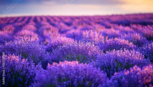 lavender field at sunset