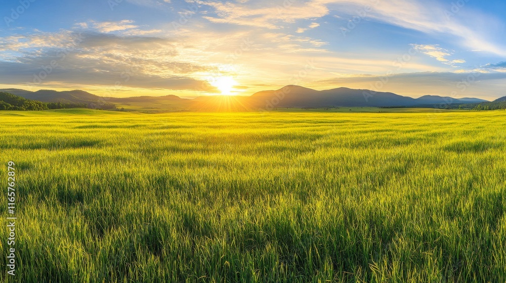 Panoramic Countryside Landscape with Soft Light Panoramic Countryside Landscape with Soft Light