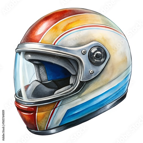 Hand drawn Motorcycle Helmet